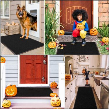 Привітальний килимок BLADO для дому та вулиці, протиковзкий та зносостійкий, чорний, 60 x 120 см