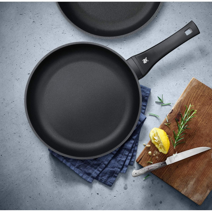 WMF PermaDur Excellent Induction Pan Set, 2-Piece, Frying Pans 28 + 24 cm, Coated Aluminum, Heat-Resistant Plastic Handle