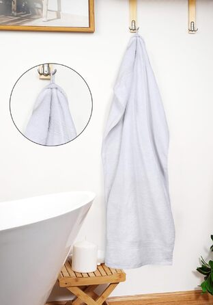Набір банних рушників Utopia Towels з 100% бавовни, 69 x 137 см, гігроскопічні м'які рушники для душу з петлею для підвішування, білий, 4 шт.