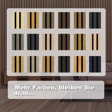 Акустичні панелі AKK-STAR з дерева (набір 2 шт), 1200x600x18 мм, 1.44 м² — 3D стінові панелі для шумоізоляції та декору вітальні та офісу, колір чорний горіх