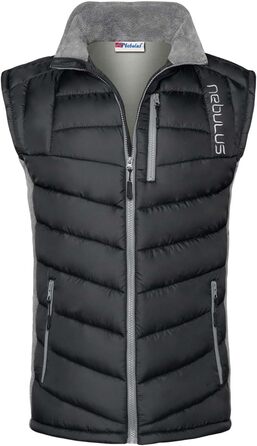 Чоловіча жилетка Nebulus REVIVAL, тепла жилетка з довгим замком-блискавкою, чорний/димно-сірий, XL