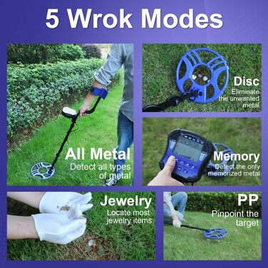 Металдетектор MCJ TX-940 для дорослих: водонепроникний (IP68), LCD-дисплей, 5 режимів, професійні навушники