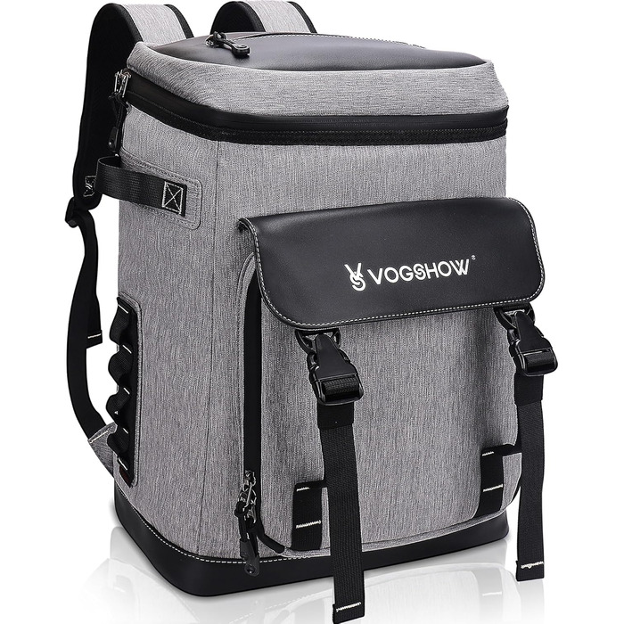 Vogshow Cooler Backpack - Large Insulated Cooler Bag, Multi-Purpose Thermal Backpacks for Camping, Family Outdoor Activities, BBQ, Shopping, Travel, Fishing, and Beach (Gray)