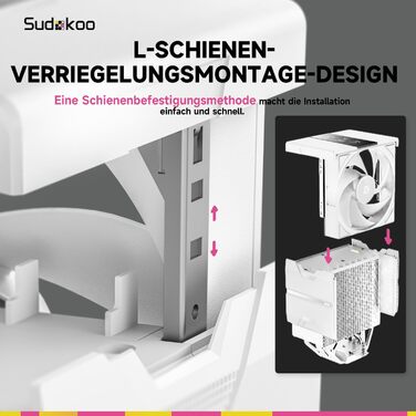 Система охолодження CPU Sudokoo SK700V AM5 з вентилятором 120 мм, дисплеєм, 7 heatpipes та гарантією 5 років