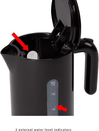 Електричний чайник Clatronic WK 3837: скляний, 1.7 л, BPA free, з підсвічуванням, для дому