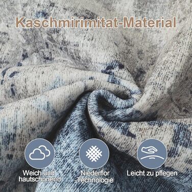 Кілимок для вітальні синього кольору, вінтажний, з ефектом розмиття, короткий ворс, килими, миючий, нековзний, для спальні (160 см, круглий, абстрактний синій)