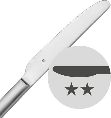 WMF Alteo Cutlery Set, 12-Piece, 60-Piece Dining Cutlery Set, Matte Cutlery, Single-Piece Knives, Brushed Cromargan Stainless Steel, Dishwasher-Safe Alteo Single