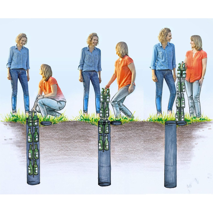 Raise the Twelve! Garden Earth Pit Bottle Cooler/Ground Cooler, no-electricity beer gadget/for outdoor kitchen