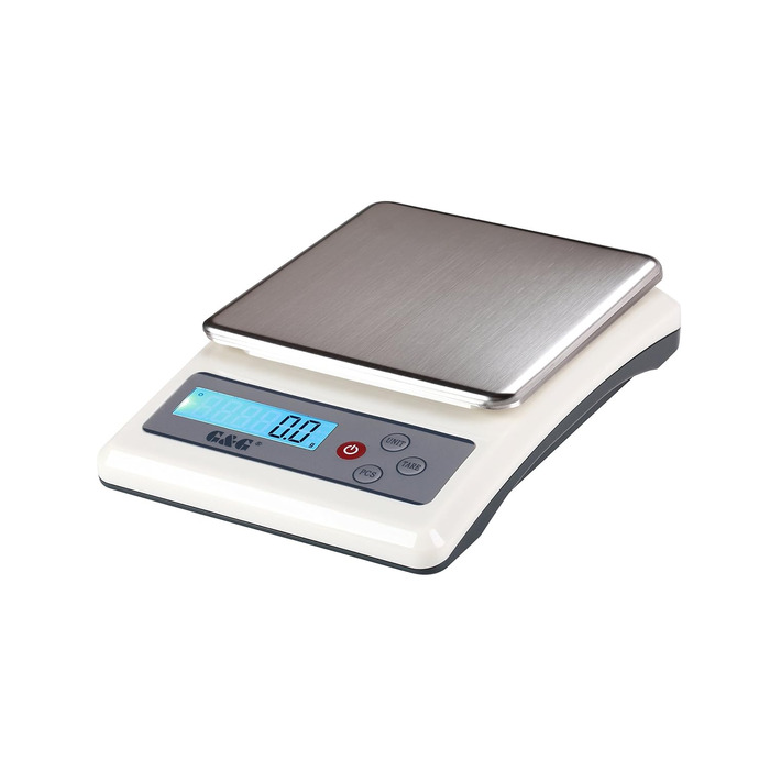 Кухонні ваги G&G KF6K: цифрова вага, 6 кг / 0.1 г, з автоматичним вимкненням, з живленням від мережі та батарейок