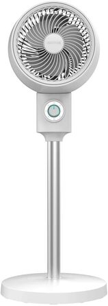 Вентилятор підлоговий Cecotec EnergySilence 1000 Cyclone Smart, 60 Вт, діаметр 9 дюймів, 3 швидкості, 3 режими, таймер 7 годин, сенсорне керування, автоматичне гойдання