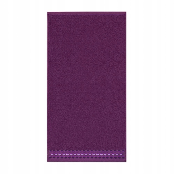 Великий банний рушник ZWOLTEX ZEN 2 з вишивкою, фіолетовий, 450г, 70x140см