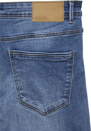 Джинси VERO MODA VMTANYA MR S з оздобленням Piping, середній блакитний денім, розмір L/28L