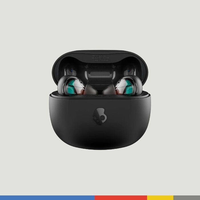 Skullcandy In-Ear Wireless навушники з шумозаглушенням, 27 годин роботи, мікрофон, сумісні з iPhone, Android та Bluetooth - (Чорний, Rail)