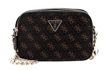 Сумка через плече GUESS Noelle жіноча коричнева - оригінал