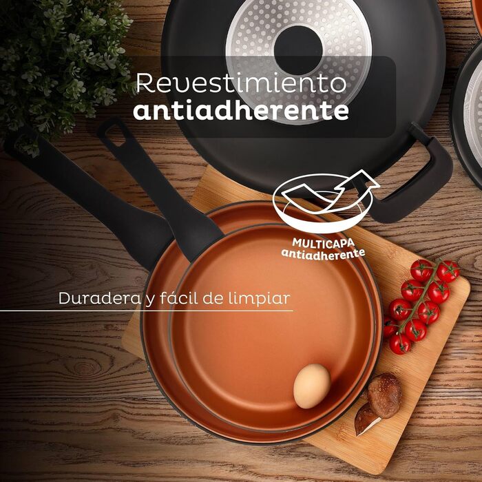 Сковорода San Ignacio Bronze 28x28 см з антипригарним покриттям, литий алюміній, для всіх типів плит