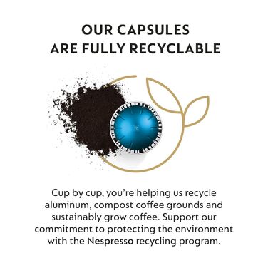 Капсули Nespresso VertuoLine Odacio, інтенсивна обсмажка, 30 шт., 226 мл
