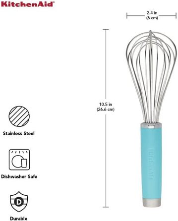 Кухонний вінчик KitchenAid Gourmet, 26,7 см, матовий, бірюзовий