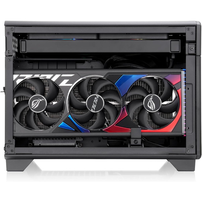 Корпус Thermaltake TR100 Black Mini-ITX SFF: 18.4L, Dual-Chamber, PCIe 4.0, підтримка AIO 280mm, тиха система охолодження