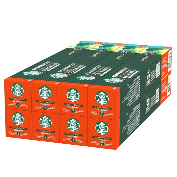 Капсули Starbucks Single-Origin Colombia в капсулах Nespresso, середнього обсмаження, 80 капсул (8 шт. по 10 шт.)