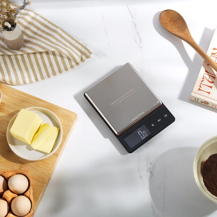 Цифрові кухонні ваги Heston Blumenthal by Salter 1140A HBBKDR, stainless steel, до 5 кг, точність 0.5 г, функція тари та вимірювання рідин