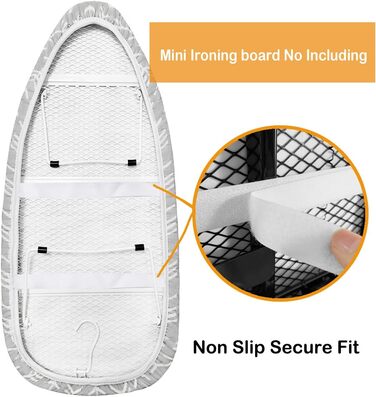Чохол для прасувальної дошки 30,5 x 81,3 см, 4-шаровий, щільний, теплорефлексний, з еластичними краями