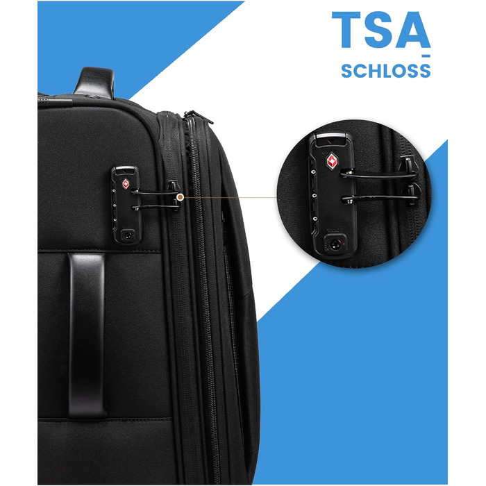 LOVEVOOK Рюкзак ручної поклажі 30-40L, розширюваний, для ноутбука 17 дюймів, чорний, антикрадійний, для подорожей