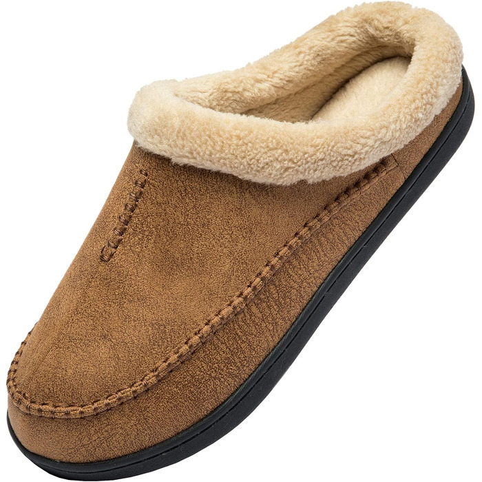 Чоловічі халапи Miqieer з піною Memory Foam, теплі зимові плюшеві халапи (43/44 EU, 570 Коричневий)