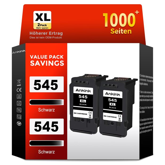 Картридж для принтера ANKINK (замінник Canon PG-545XL / 545 XL / PG545), чорний