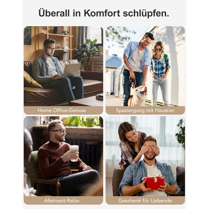 Чоловічі мокасини VeraCosy для дому з піною Memory Foam, зимові пантофлі, сірий колір, розмір 42/43 EU