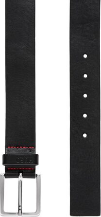 Чоловічий шкіряний ремінь HUGO Gionios з рельєфним оздобленням та металевими деталями, чорний