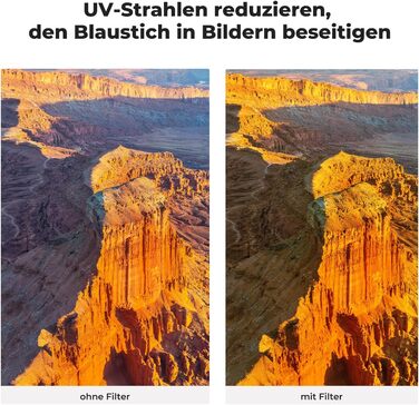 Фільтр UV K&F Concept 67mm 9H, захисний фільтр, захист від ударів (Nano Xcel)