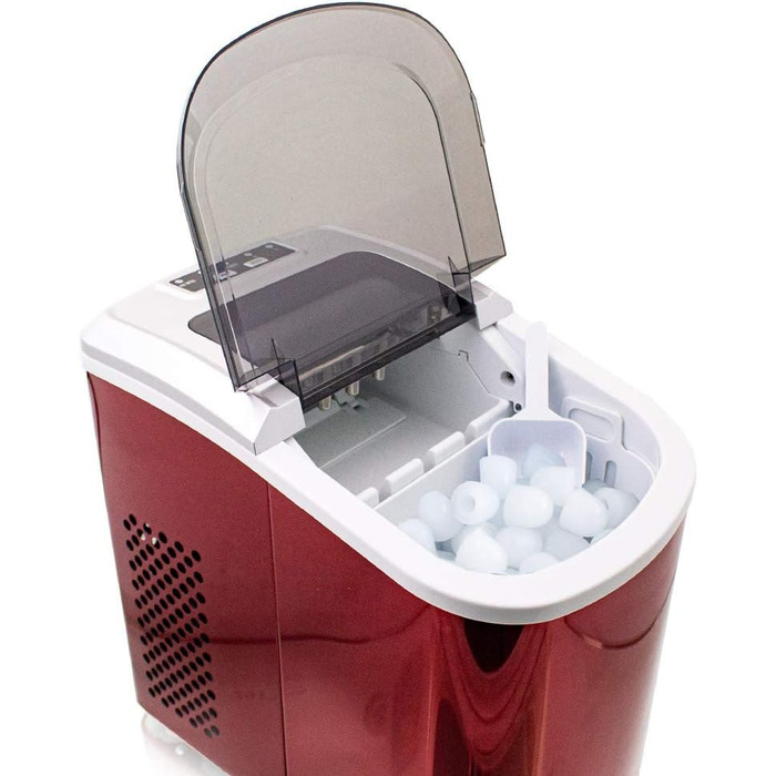 Машина для приготування льоду з нержавіючої сталі, Ice Maker, червона