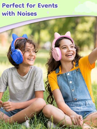 Навушники захисні дитячі Dr.meter SNR 32dB від шуму, блакитні та рожеві (2 шт.) - для аутистів, концертів, авіашоу