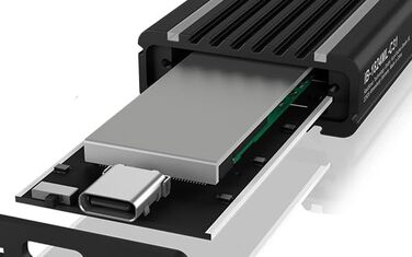 Зовнішній корпус для M.2 PCIe SSD ICY BOX IB-1817M-C31, USB 3.1 Type-C, алюміній, RGB підсвічування, чорний