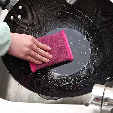 Scratch-resistant scrubbing sponges, cleaning sponge, dish sponge, kitchen sponge, versatile, robust, pack of 6