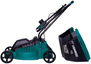 VONROC Corded Electric Lawn Mower | 1300W - 32cm Cutting Width - Adjustable Cutting Height 30-70MM | Electric Scythe Mower for Small to Medium-Sized Areas