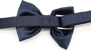 Ошатний нашийник Croci Ceremony для собак з метеликом, блакитний, сатин, срібні деталі, розмір L (41–66 см)