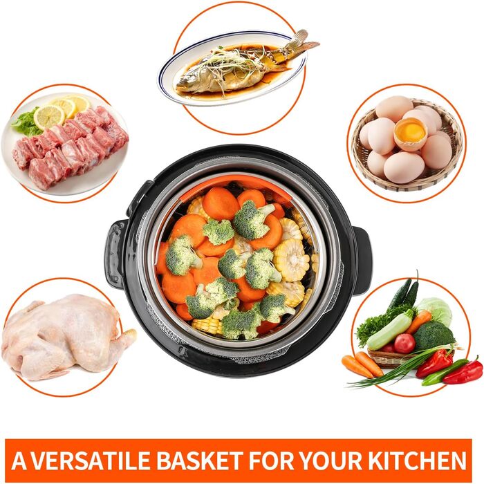 Пароварка для Instant Pot, кошик для овочів з нержавіючої сталі, вставка для каструлі 8qt