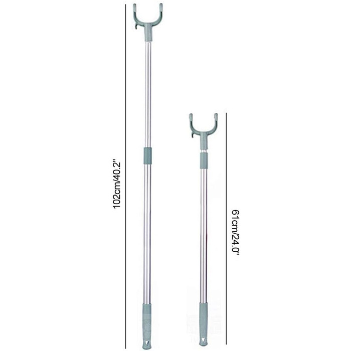 Kagodri Extendable Rods, Adjustable Clothes Hanger with Hook, Aluminum Tube, Clothes Hanger with All-Purpose Hook, a Good Helper at Home for Hanging Shirts, Pants, and Jackets