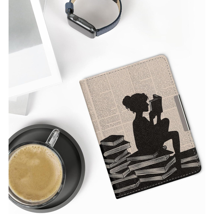 Чохол-книжка kwmobile для Tolino Vision 1/2/3/4 HD - Чохол для eReader з малюнком 