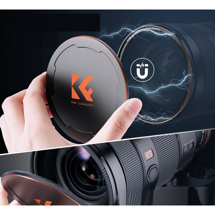 Набір фільтрів 3в1: CPL-фільтр + магнітне кільце + кришка K&F 67 мм