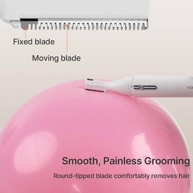 TOUCHBeauty AG-1658W: Професійний триммер для тіла та обличчя (білий) - для носа, брів, вух та обличчя