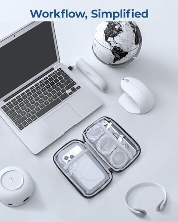 Органайзер для кабелів та електроніки BAGSMART: водонепроникна сумка-органайзер для подорожей, чорний