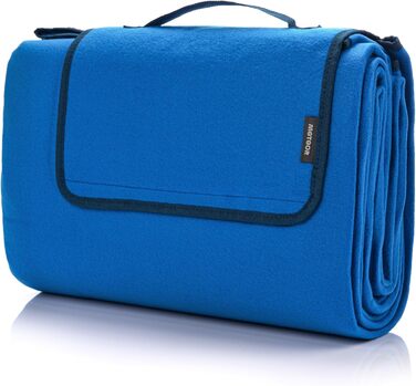 Плед для пікніка Meteor XXL водонепроникний, 150x190 см, синій - термоізольована килимок для кемпінгу, пляжу, саду