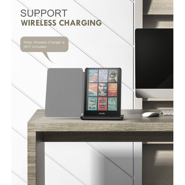 Чохол MoKo для Kindle Paperwhite 12th Gen (2024) та Kindle Colorsoft Signature Edition (2024), захисний чохол з авто-сном/пробудженням, сірий ліс