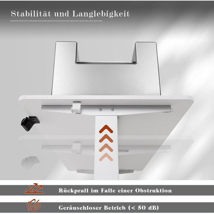 Електричний регульований стіл Flamaker 140x60 см, білий, з пам'яттю, для офісу та дому, комп'ютерний стіл для роботи сидячи та стоячи