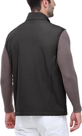 Чоловіча софтшеллова жилетка Outdoor Ventures: водонепроникна, вітрозахисна, спортивна, з декількома кишенями, для гольфу (S, Коричнево-сіра)