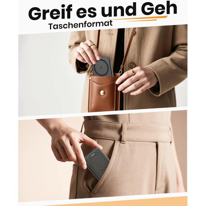 Портативний зарядний акумулятор SOARAISE 10000mAh з PD 20W, USB-C та бездротовою зарядкою, LED дисплеєм, чорний