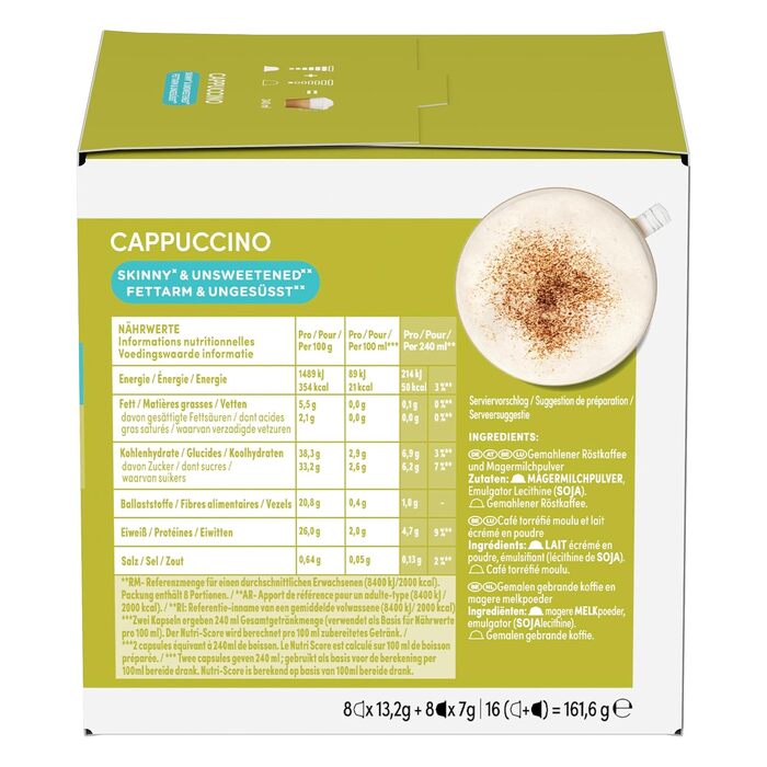 Кавові капсули NESCAFÉ Dolce Gusto Cappuccino, набір 3х16 шт (48 капсул)