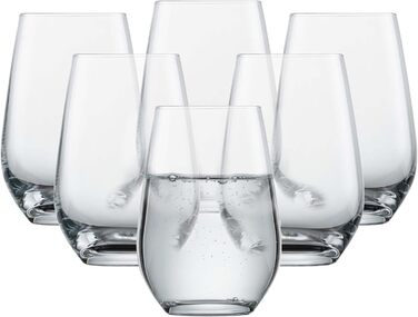 Універсальні келихи Schott Zwiesel Vina, 6 шт, багатофункціональні склянки з тритан-кришталю, для води, вина, напоїв, німецька якість, придатні для миття в посудомийній машині